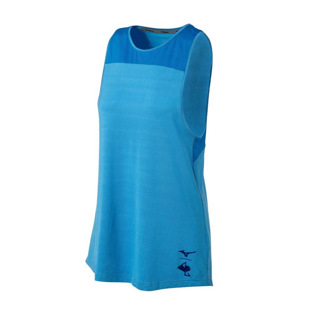 Womens Mizuno April Ross Luxe Tank Top Blue Philippines (IAOZVJ782)